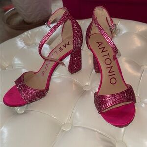 ANTONIO MELANI Pink Sparkle Heels